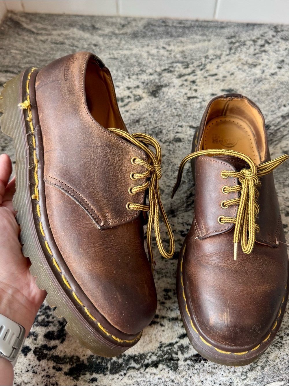 Vintage Dr. Martens Made in England 1561 Aztec Crazy Horse Oxfords US 6 VGUC